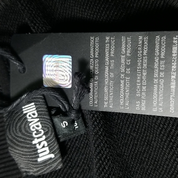 Just CAVALLI Ladies Sweatshirt With 3D Brass Art Design Size S - Picture 5 of 8